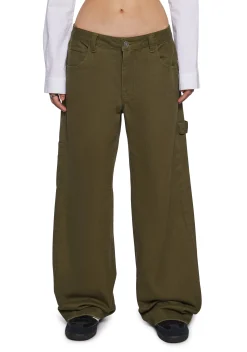 dELiA*s by Dolls Kill Bottoms|Pants*Olive So Misunderstood Twill Carpenter Pants