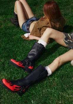 BOY Current Mood Boots|Cowboy Boots*On Fire Western Boots