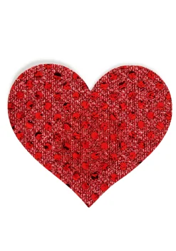 x_Dolls Kill Beauty*Only Love Glitter Heart Pasties - Red