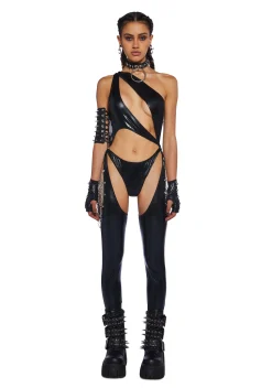 Club Exx Jumpsuits & Rompers*Onyx Prism Moonwalk Cut-Out Catsuit