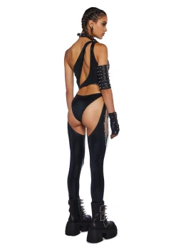 Club Exx Jumpsuits & Rompers*Onyx Prism Moonwalk Cut-Out Catsuit