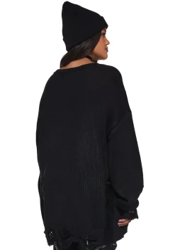 Widow Tops|Plus*Other Side Knit Sweater
