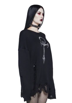 Widow Tops|Plus*Other Side Knit Sweater