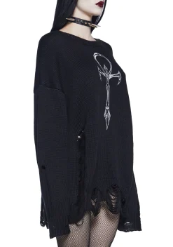 Widow Tops|Plus*Other Side Knit Sweater