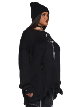 Widow Tops|Plus*Other Side Knit Sweater