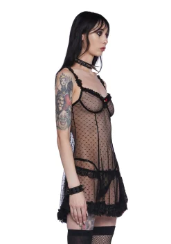 Widow Lingerie*Otherworldly Allure Mesh Teddy