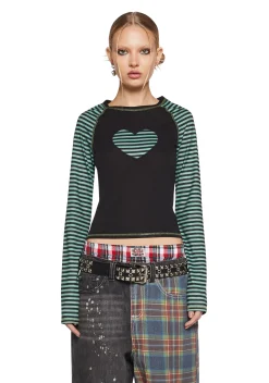 Current Mood Tops|Plus*Outsiders Love Long Sleeve Tee And Scarf Set