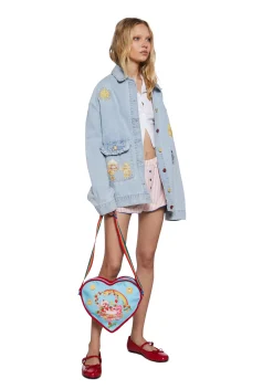 Dolls Kill | Care Bears x Strawberry Shortcake Bags*Over Tea Canvas Heart Bag