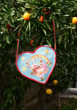 Dolls Kill | Care Bears x Strawberry Shortcake Bags*Over Tea Canvas Heart Bag