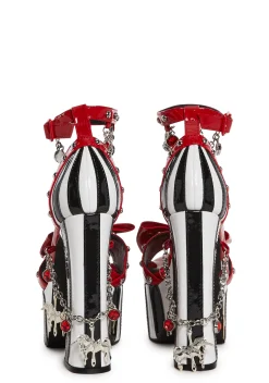 Current Mood Platforms|Heels*Painted Ponies Platform Heels - Black/Red