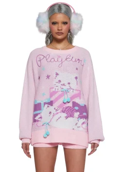 Sugar Thrillz Outerwear|Sweatshirts & Hoodies*Paws And Surprises Intarsia Sweater