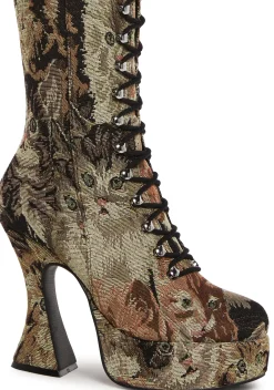 Sugar Thrillz Boots*Pawsitive Thinking Knee High Boots