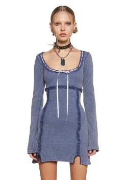 Current Mood Dresses|Mini Dresses*Pen Pals Thermal Mini Dress