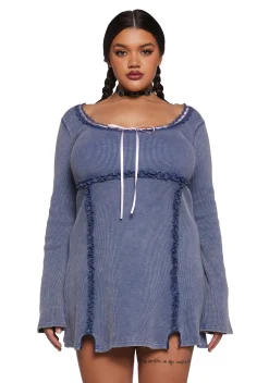 Current Mood Dresses|Mini Dresses*Pen Pals Thermal Mini Dress