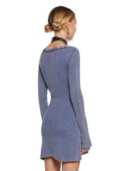 Current Mood Dresses|Mini Dresses*Pen Pals Thermal Mini Dress