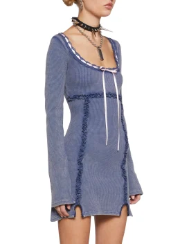 Current Mood Dresses|Mini Dresses*Pen Pals Thermal Mini Dress