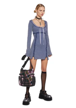 Current Mood Dresses|Mini Dresses*Pen Pals Thermal Mini Dress
