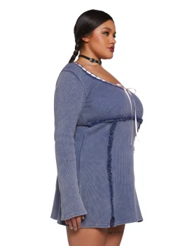 Current Mood Dresses|Mini Dresses*Pen Pals Thermal Mini Dress