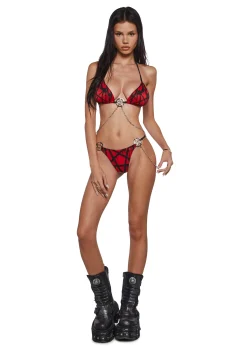 Widow Swim|Plus*Pentagram Fan Bikini Set