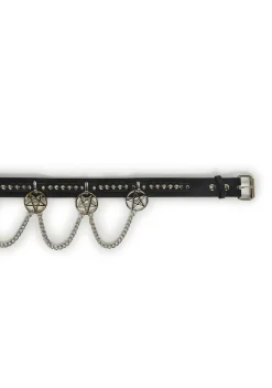 Funk Plus Belts & Harnesses*Pentagram Waist Belt With Chains