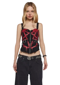 Widow Corsets|Tops*Pierced Heart Corset Top