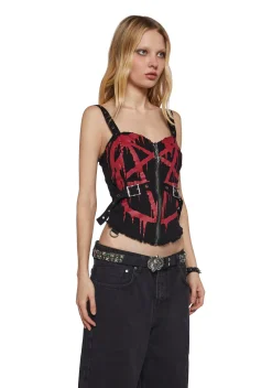 Widow Corsets|Tops*Pierced Heart Corset Top