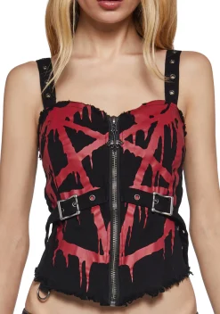 Widow Corsets|Tops*Pierced Heart Corset Top
