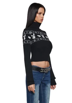 Playboy by Dolls Kill Tops|Plus*Pinup Charm Intarsia Sweater