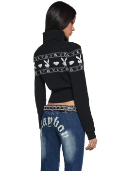 Playboy by Dolls Kill Tops|Plus*Pinup Charm Intarsia Sweater