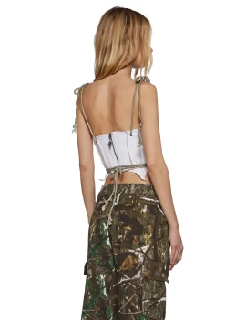 DARKER WAVS Corsets|Tops*Pitch Corset Top - White