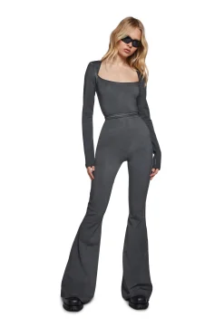 DARKER WAVS Jumpsuits & Rompers*Pitch Open Back Jumpsuit - Gray