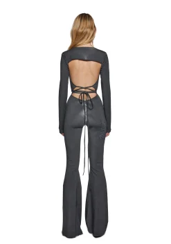 DARKER WAVS Jumpsuits & Rompers*Pitch Open Back Jumpsuit - Gray