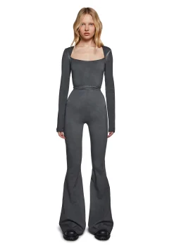 DARKER WAVS Jumpsuits & Rompers*Pitch Open Back Jumpsuit - Gray