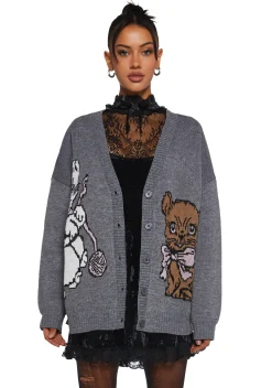 dELiA*s by Dolls Kill Outerwear|Plus*Play Things Oversized Cardigan