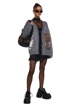 dELiA*s by Dolls Kill Outerwear|Plus*Play Things Oversized Cardigan