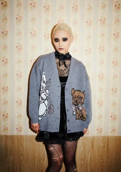 dELiA*s by Dolls Kill Outerwear|Plus*Play Things Oversized Cardigan