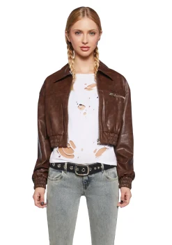 x_Blue Blush Outerwear*Playing It Cool Bomber Jacket