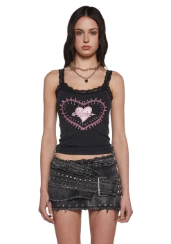 Dolls Kill x Hole Tops|Plus*Playing Your Song Tank Top