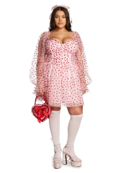 Sugar Thrillz Dresses|Plus*Plus Heavenly Affair Babydoll Dress-Pink