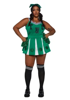 Trickz N' Treatz Plus*Plus High Spirited Cheerleader Costume Set