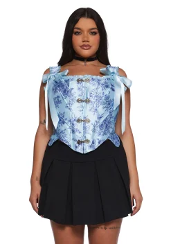 Sugar Thrillz Corsets|Tops*Plus Lavish Duchess Corset Top - Blue