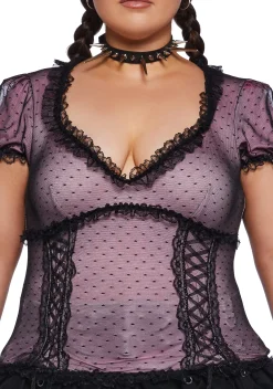 Sugar Thrillz Tops|Plus*Plus Midnight Romance Short Sleeve Top
