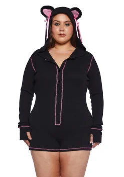 Sugar Thrillz Jumpsuits & Rompers|Plus*Plus Purrfectly Dark Cat Romper
