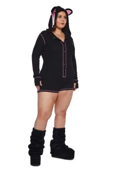 Sugar Thrillz Jumpsuits & Rompers|Plus*Plus Purrfectly Dark Cat Romper