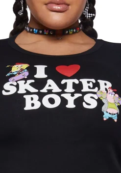 Dolls Kill x SpongeBob Tops|Plus*Plus Rock It Up Long Sleeve Tee