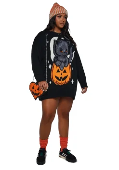 Trickz N' Treatz Tops*Plus Too Cute To Spook Oversized Sweater