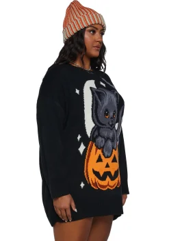 Trickz N' Treatz Tops*Plus Too Cute To Spook Oversized Sweater