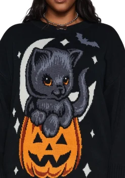 Trickz N' Treatz Tops*Plus Too Cute To Spook Oversized Sweater