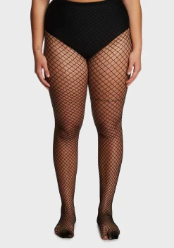 x_Leg Avenue Socks & Tights*Plus Unholy Bold Move Fishnet Tights