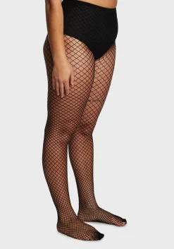 x_Leg Avenue Socks & Tights*Plus Unholy Bold Move Fishnet Tights